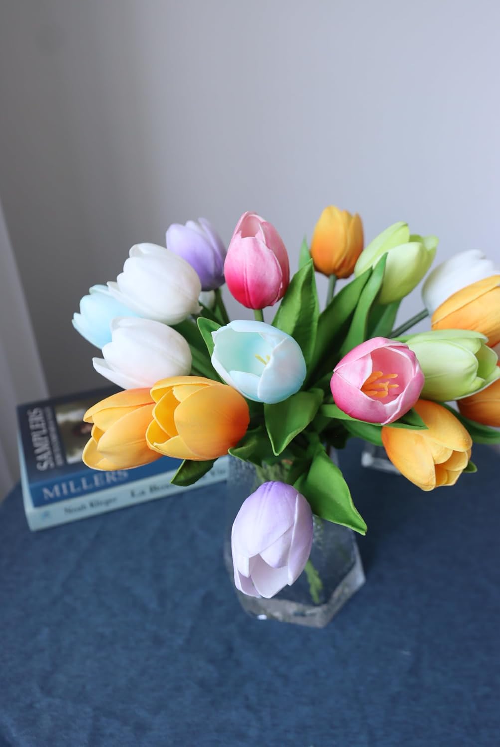 Buart Spring-Colors Tulip Flowers Artificial Luxury Big Tulip Valentine's Day Mother's Day Easter Home Kitchen Wedding Decorations(11pcs) - Image 3
