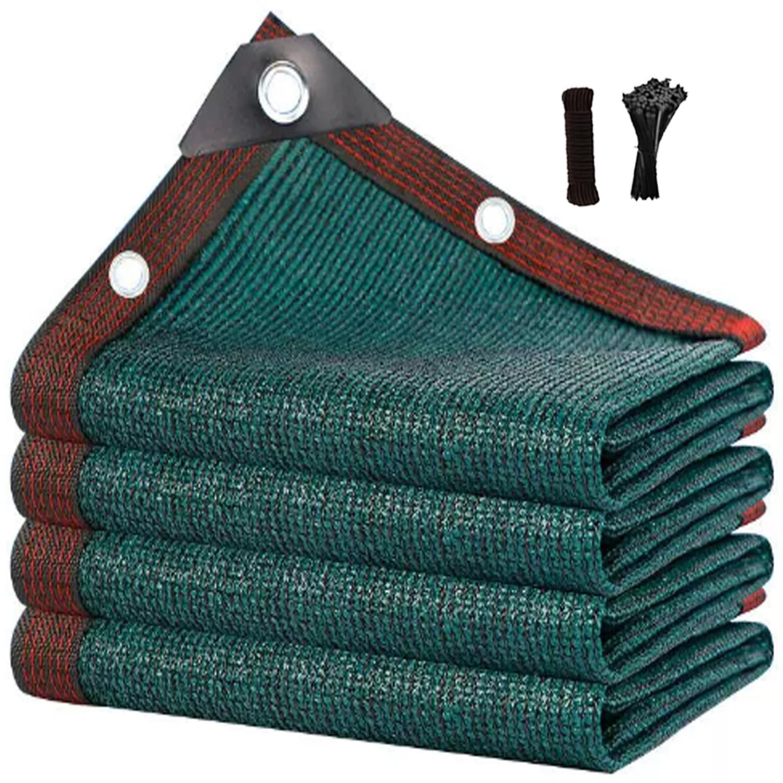 Voile d'ombrage contre la chaleur forte en tissu vert occultant 90 %