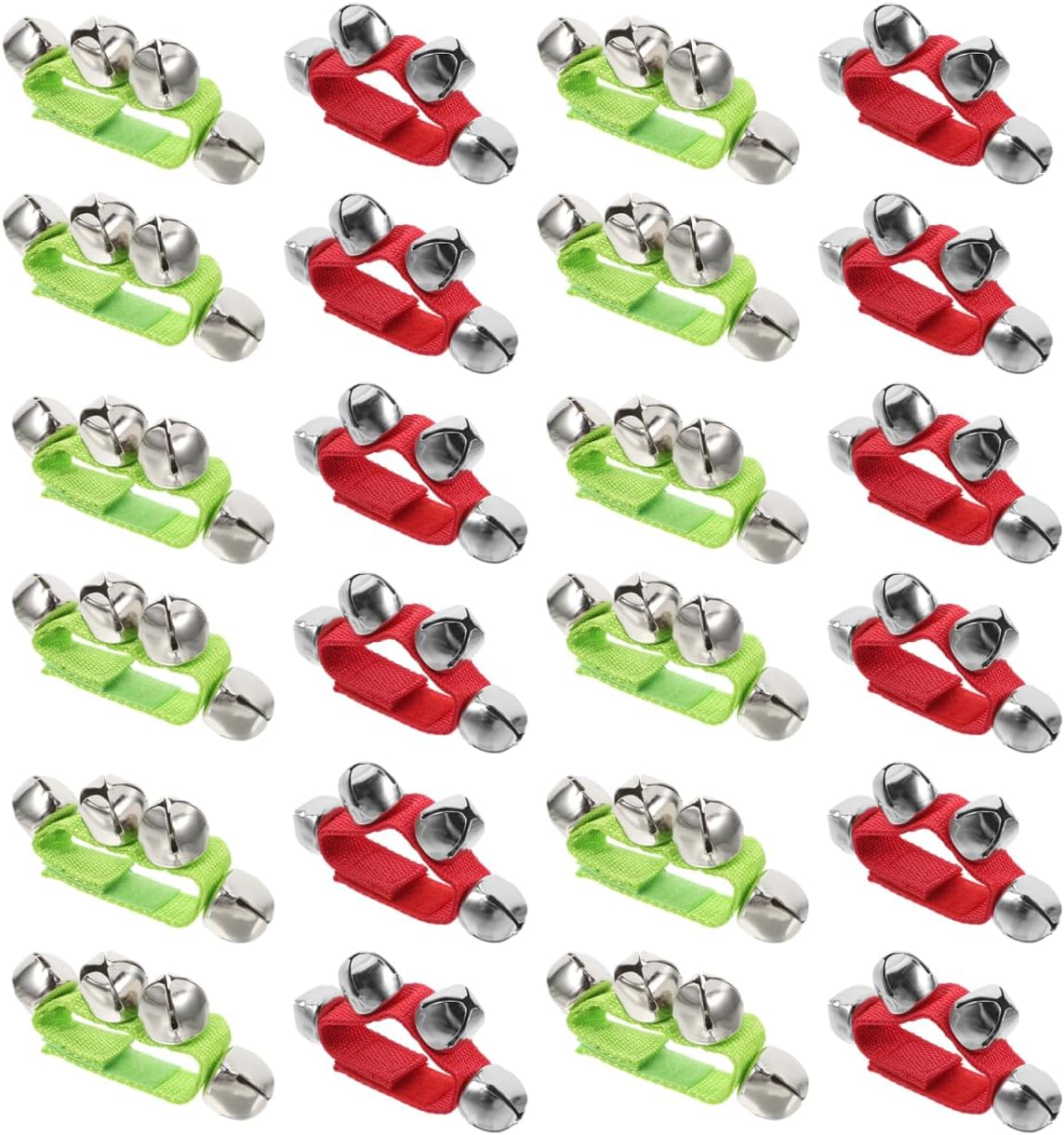 EXCEART Christmas Wrist Jingle Bells Bracelet Band Festive Hand Bell for Party Holiday School Music Class and Celebration Decoration