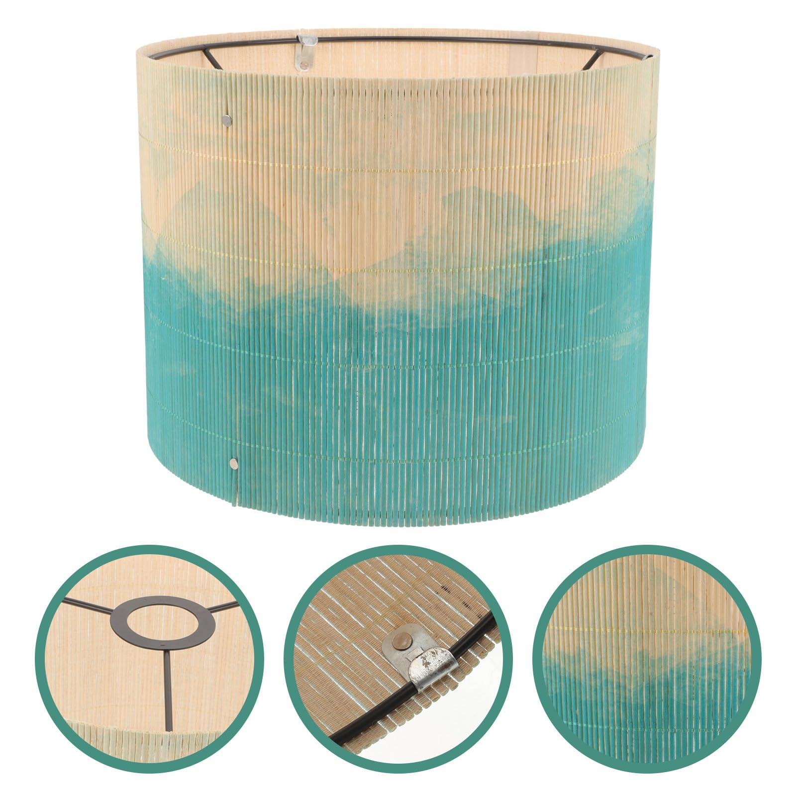VALICLUD Pantalla De Bambú Para Lámpara Colgante Pantalla Decorativa Cilíndrica Hogar Para Dormitorio y Sala De Estar