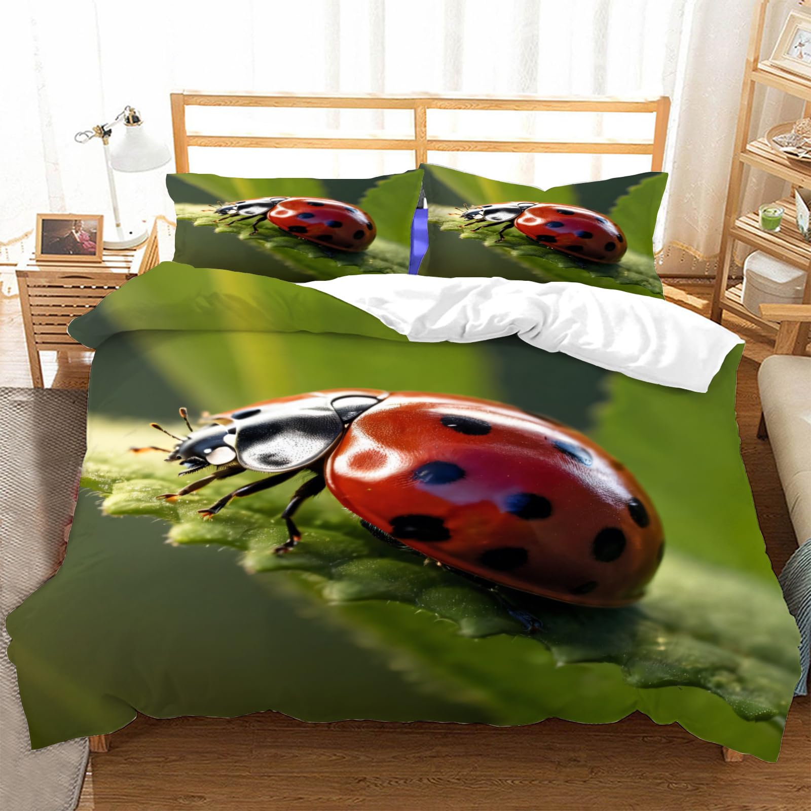 Parure de lit coccinelle 240x260 cm pour illuminer la chambre des enfants et des ados