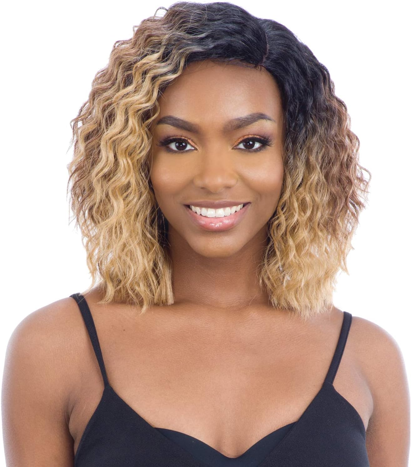 (1B Off Black) - Freetress Equal Synthetic 13cm Lace Deep Part Wig - VANORA (1B Off Black)
