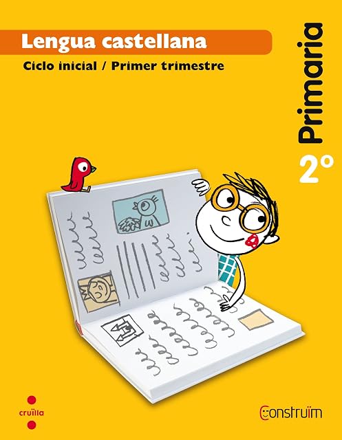 Portada de Lengua Castellana. Trimestres. Construïm Ed 2015 2º Educacion Primaria