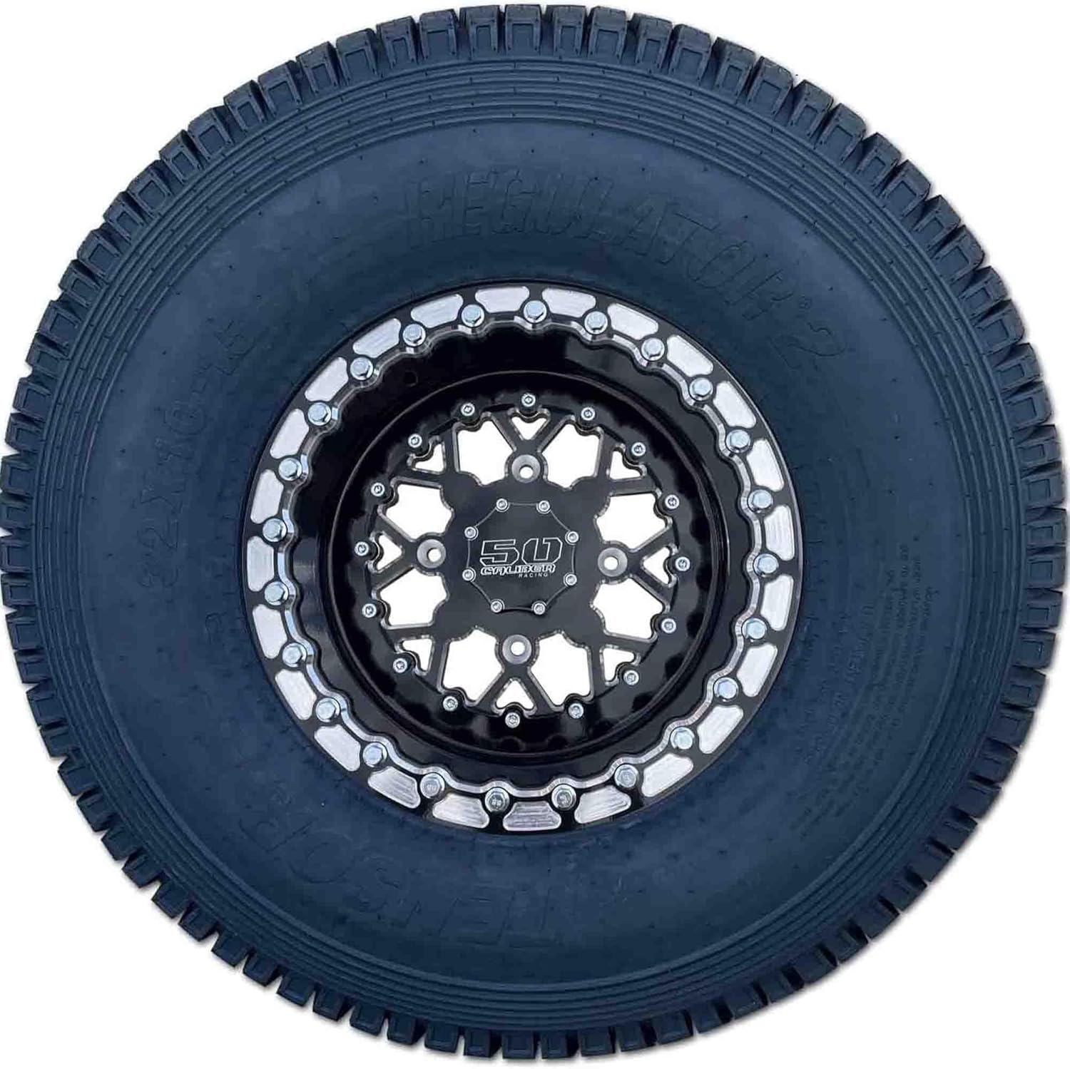 1 pc 50 Caliber Racing 15" Beadlock Wheels – Billet 6061 Aluminum Rims for Polaris RZR XP 1000 Turbo S/General | 15x8 4x156 Bolt Pattern UTV/ATV Wheels | RZR Wheel & Tire Upgrade | Designed in USA