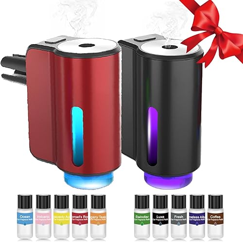 Miniatura 7 de Ambientador inteligente para automóvil, 3 niveles de intensidad ajustable, difusor de aroma recargable, difusor de aroma ajustable, 220 mAh