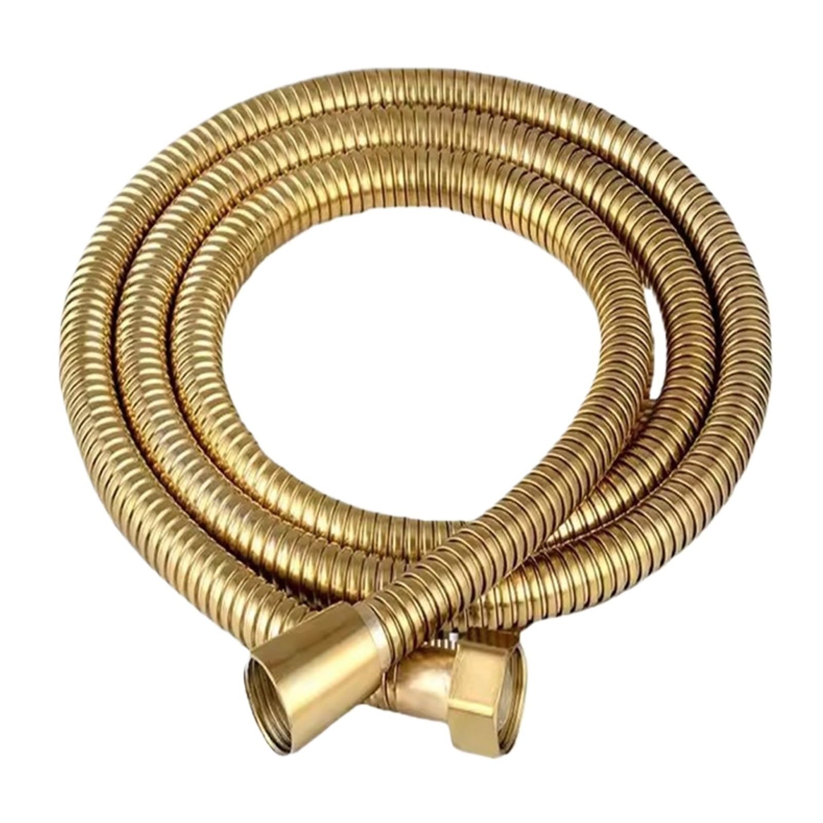 Vlqxkdpoi Gold Shower Hose,Black 1.5M/ 2M /3M G1/2 Inch Flexible Hose Stainless Steel Chrome Bathroom Water Head Extension Pipe(Grey,150Cm)(,150Cm)