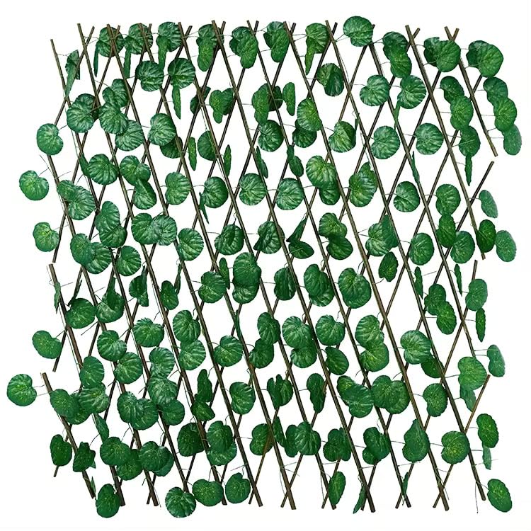 YU WELL Fence Privacy Screen, Artificial Leaf Faux Ivy Expandable/Stretchable Privacy Fence Screen for Balcony Patio Outdoor,Decorative Faux Ivy Fencing Panel (B)