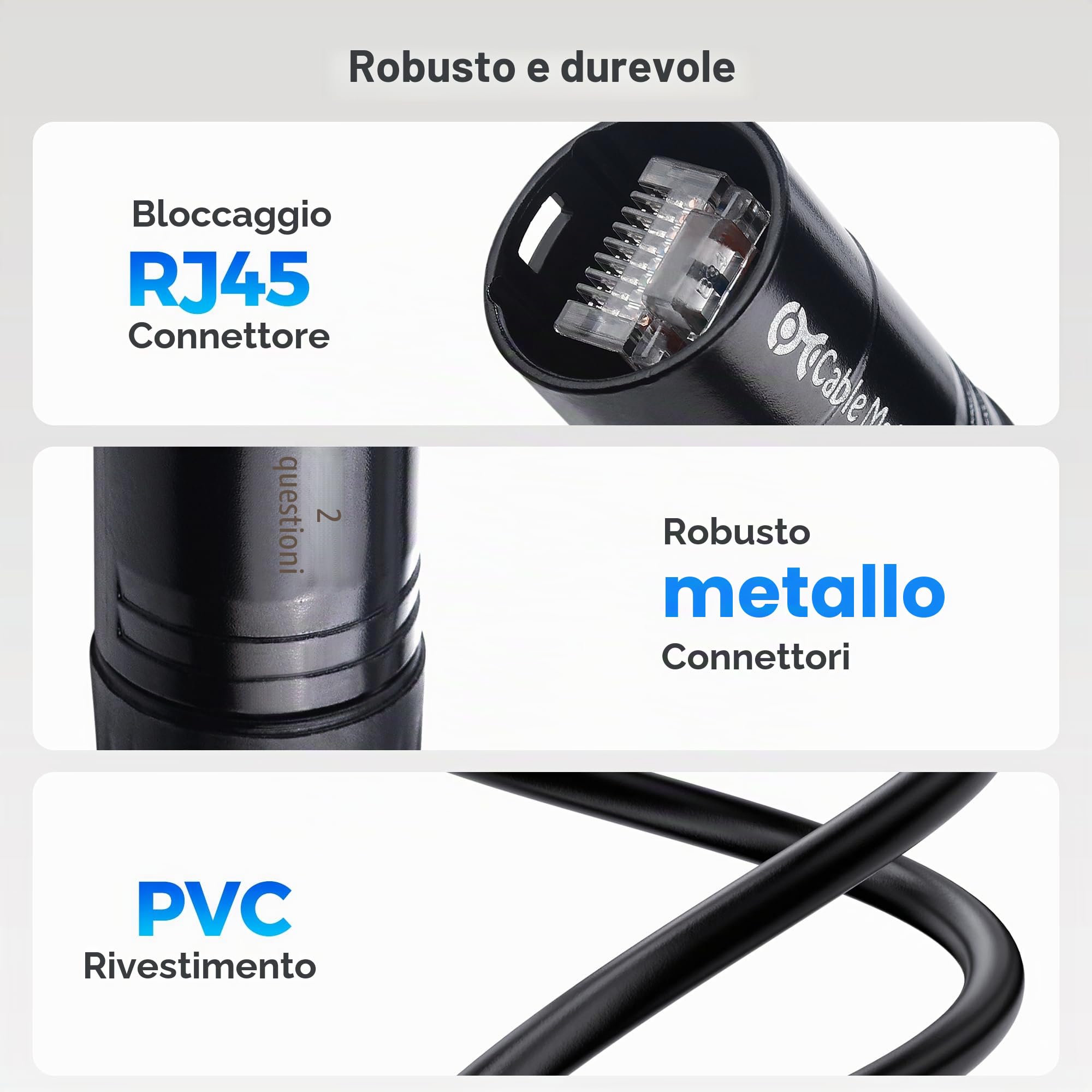 Cable Matters Cavo Ethernet schermato Cat6 compatibile con connettori RJ45 EtherCON in nero, 9,1 m, per applicazioni audio e video professionali e di rete