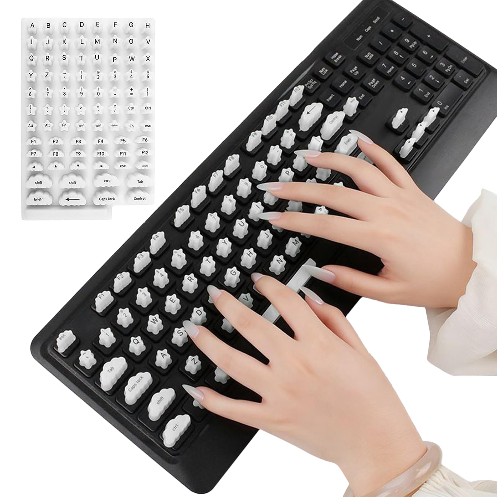 Pegatinas para teclas y fundas de teclado decorativas para computadora 8