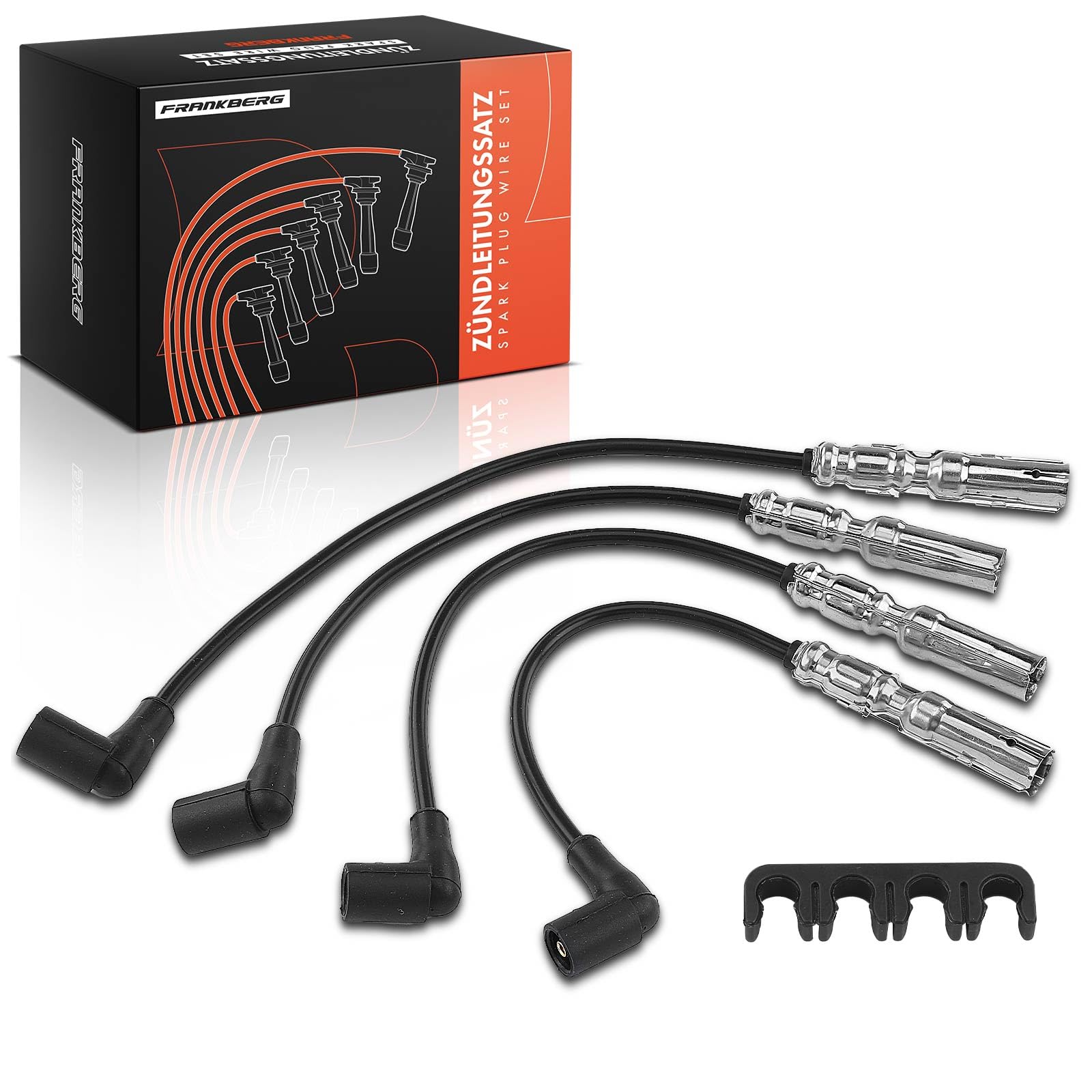 Frankberg Juego de 4 cables de encendido | Compatible con: Serie 3 E46, Serie 3 Compact E36, Serie 3 Coupé E46, Serie 3 Touring E36, Serie 3 E36