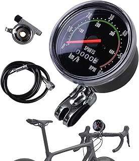 自転車用スピードメーター,機械式オドメーターゲージ 自転車用 | 防水機械式サイクリングゲージ | ロードバイク、ダート用、アーバン、日常旅行、ツーリング、マウンテンバイク、モーターサイクル、スクーター用
