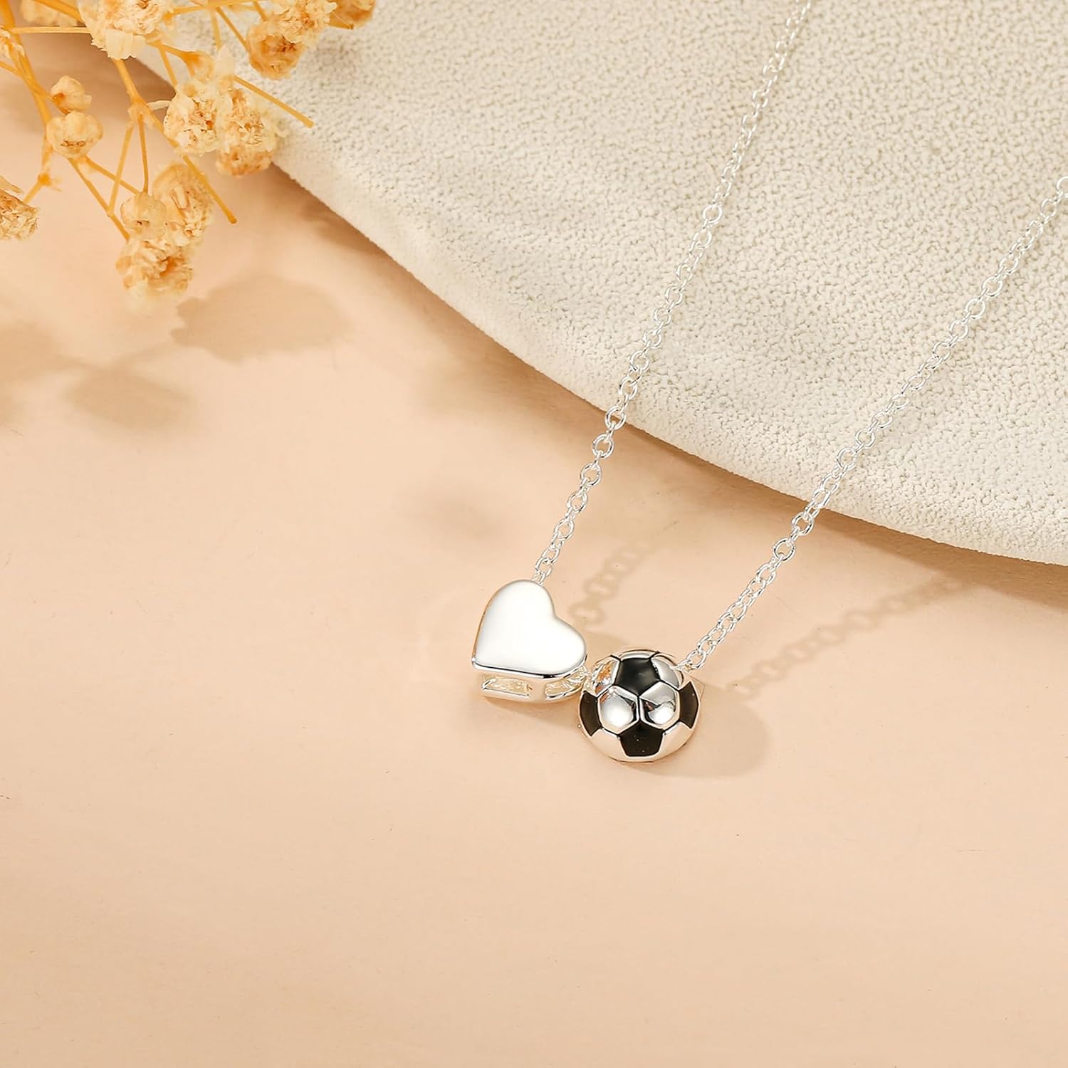 P. BLAKE Softball/Volleyball/Soccer/Basketball Necklace for Girls Women, Ball Heart Pendant Sports Accessories Valentines Birthday Jewelry Gifts for Teen Teenage Her Lovers - Image 2