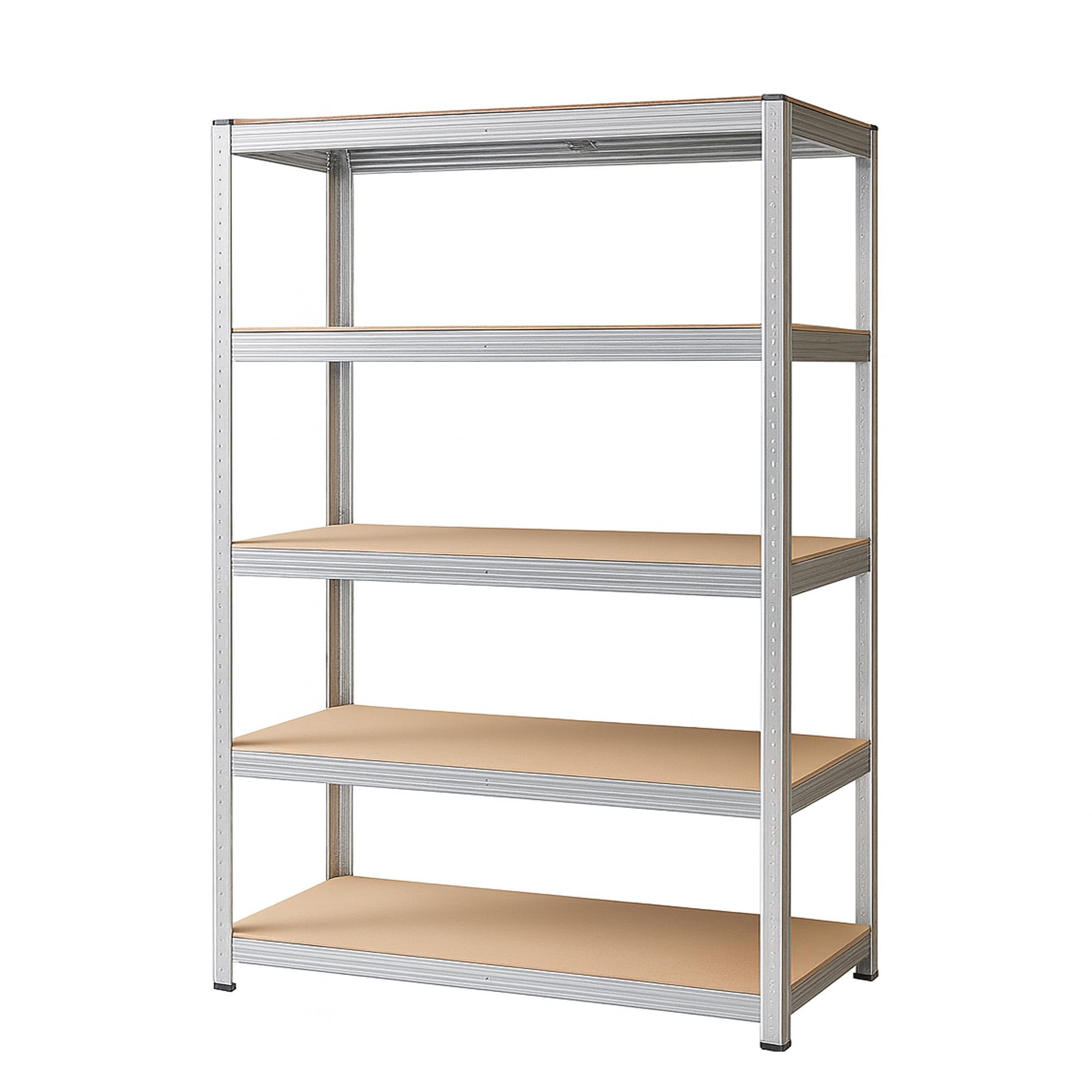 Bestlivings Scaffalatura per carichi pesanti (180 x 40 x 90 cm, altezza x larghezza x profondità) zincata, portata 875 kg, scaffale con 5 ripiani in MDF, mensola da inserire per garage, cantina e