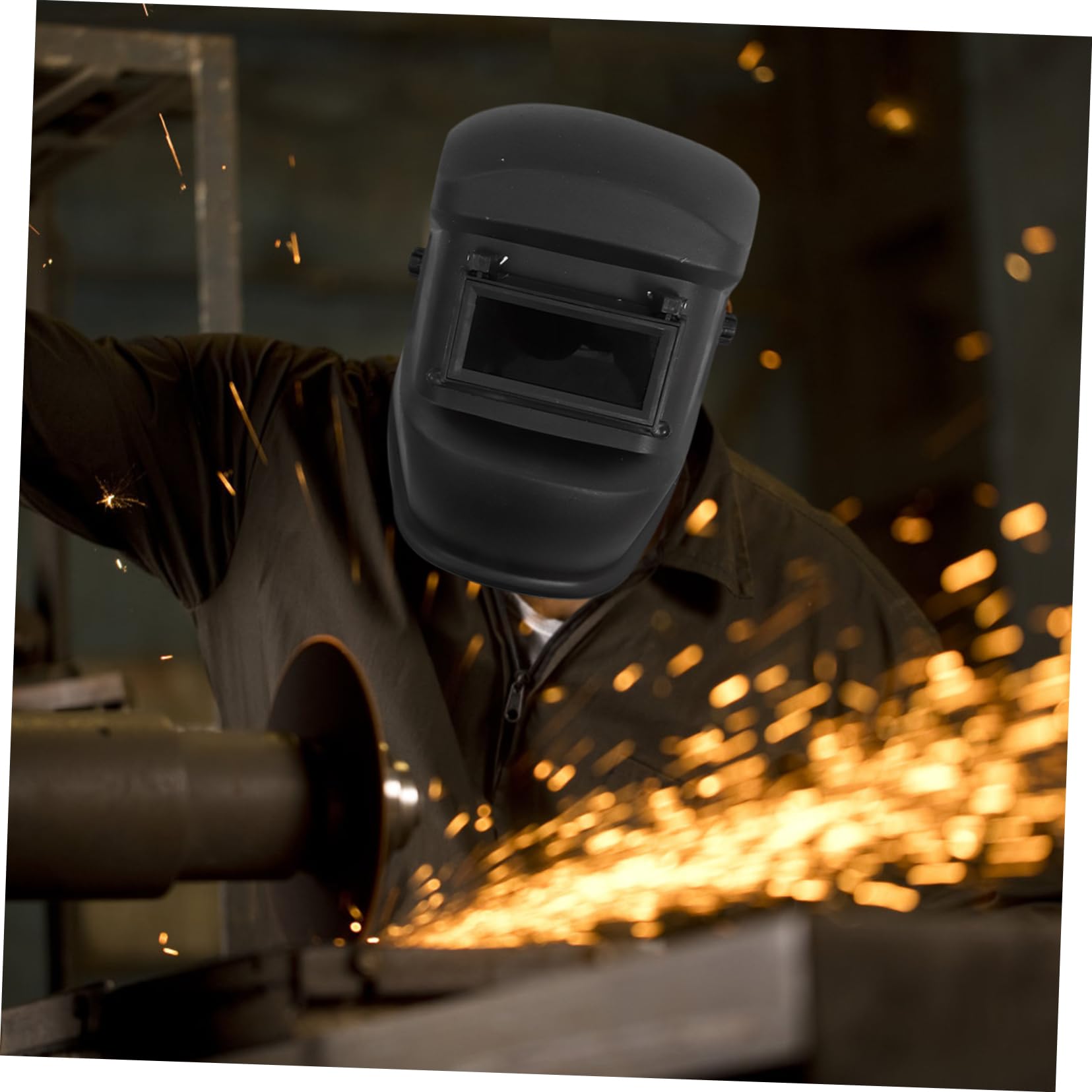 DOITOOL Máscara de Soldadura Portátil Negra para Soldador Diseño Resistente al Calor y Material Pc, Adecuado para Trabajo de Soldadura Profesional y Principiantes