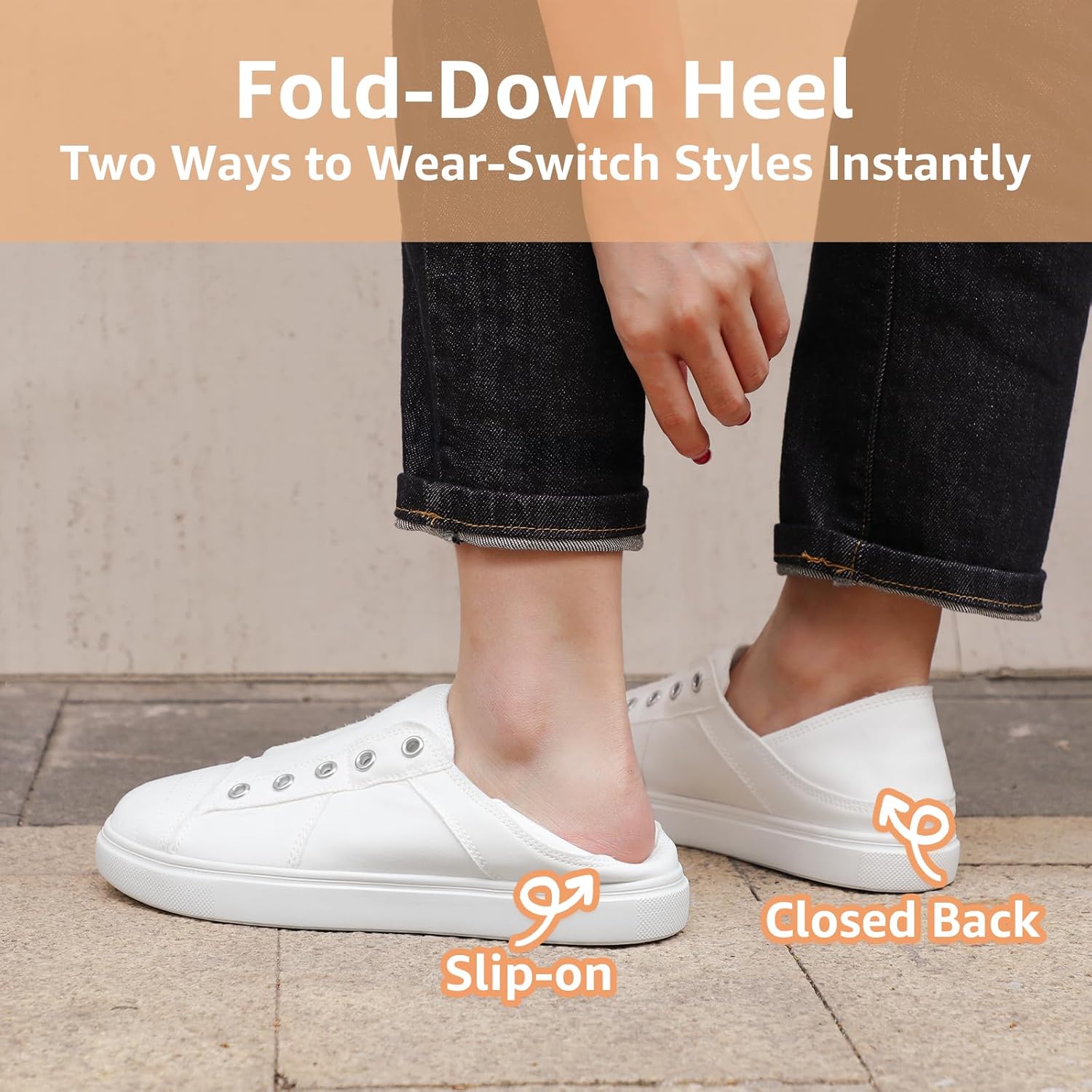 STQ Slip On Classic Casual Shoes Women Comfort Fashion Canvas Sneakers - Image 4