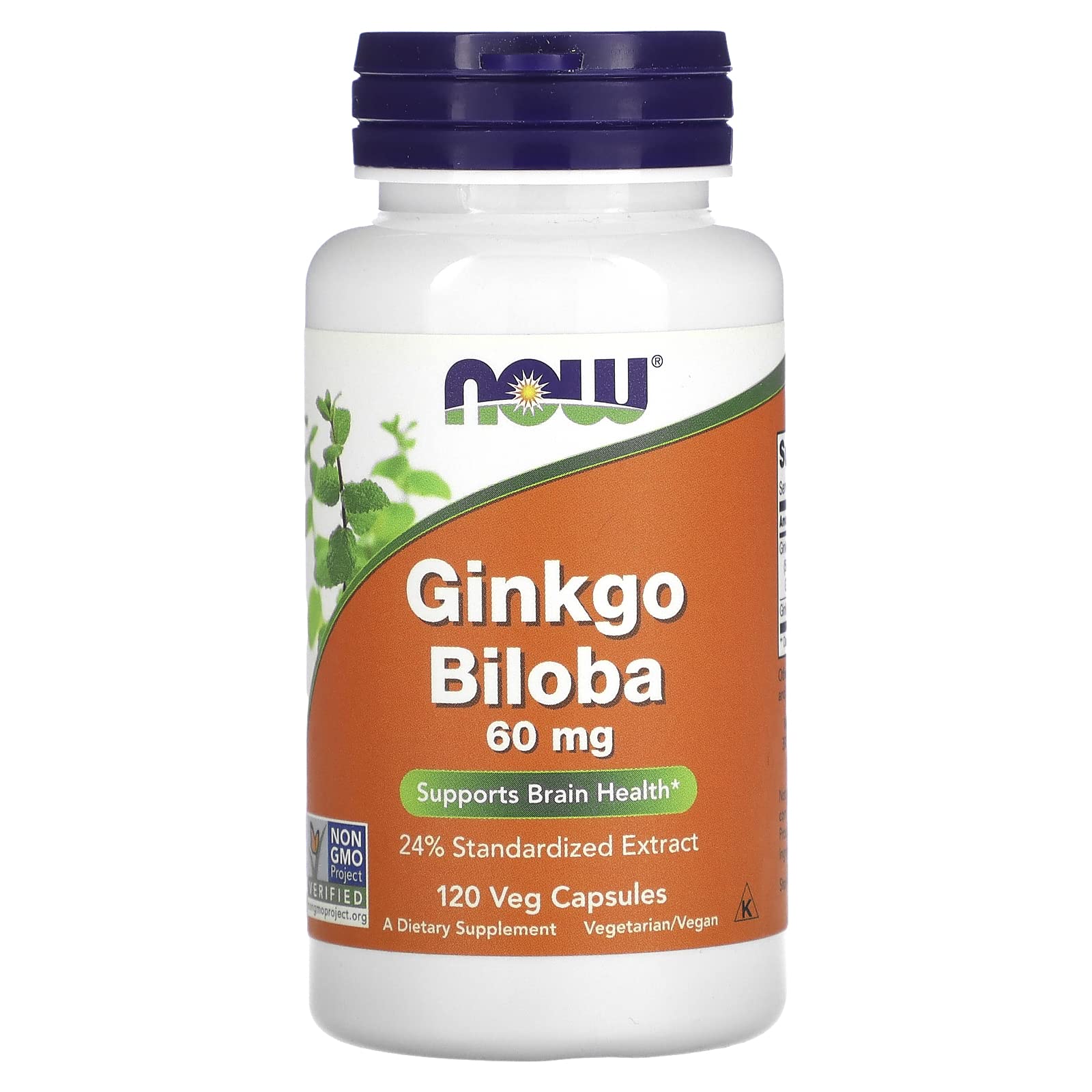 NOWFoods - Ginkgo Biloba 60 mg. - 120 Vegetarian Capsules