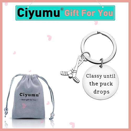 Miniatura 2 de Llavero de hockey sobre hielo, regalo para entrenador de hockey o jugador, regalo de San Valentín, Navidad, cumpleaños para hija, hijo, adolescente,