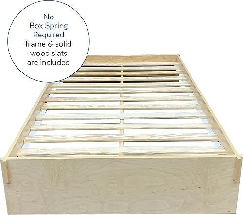 Miniatura 3 de Classic Brands Liberty - Marco de cama con plataforma de madera, arce con acabado natural, tamaño King