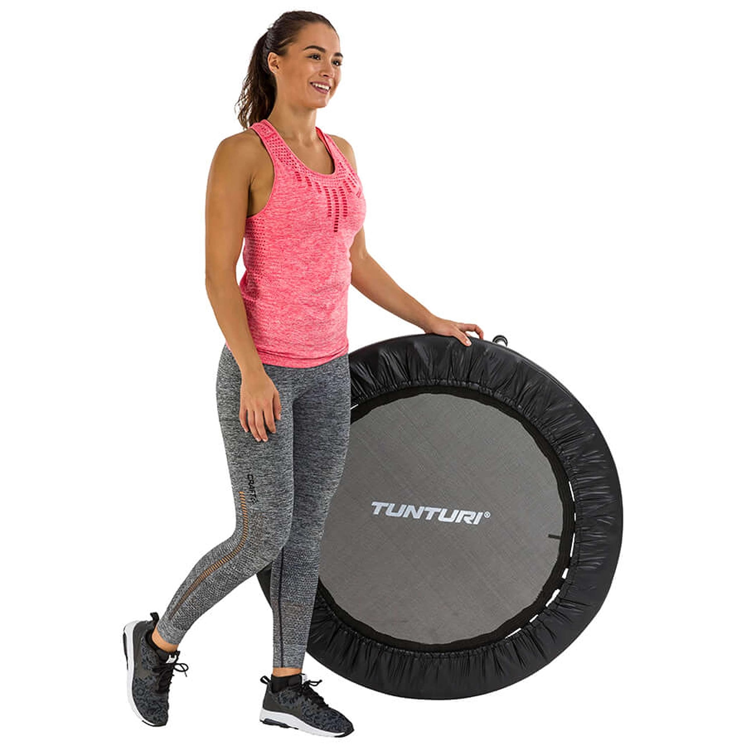 Tunturi-Fitness Funhop Trampolín para Deportes, Unisex Adulto, Negro, 95 cm