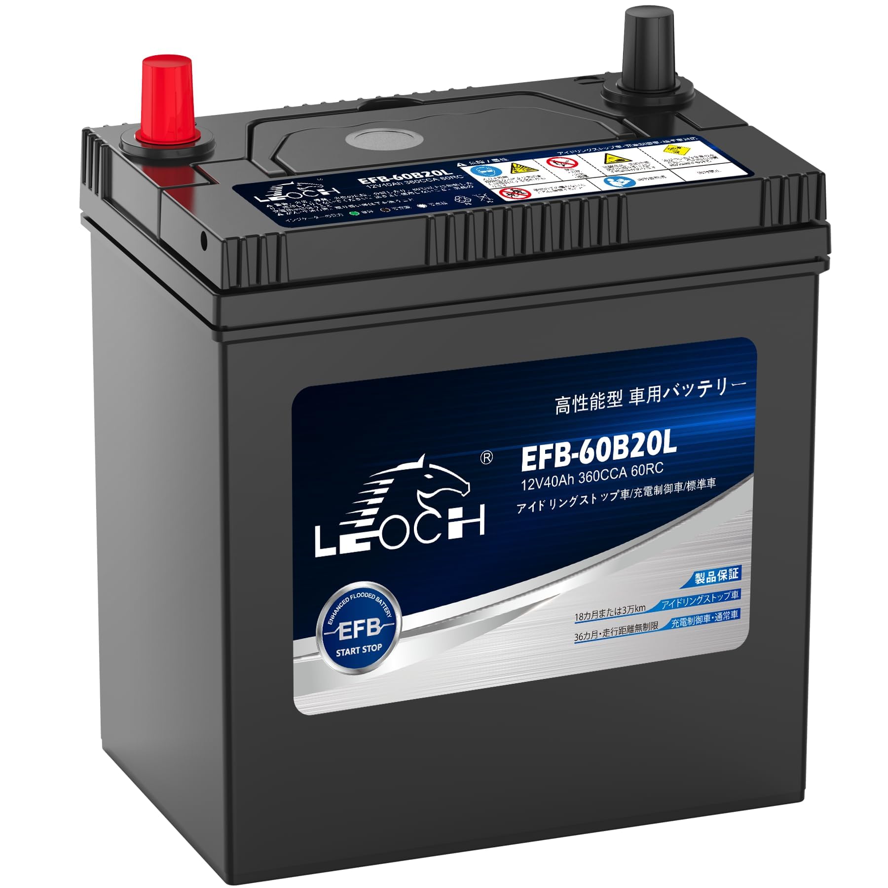 Amazon | LEOCH 車用バッテリー EFB-60B20L (60B20L / M-42