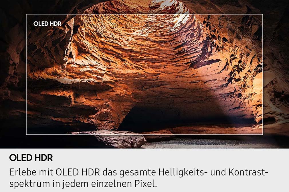 Samsung OLED 4K S85F 55 Zoll (138 cm) UHD Fernseher, NQ4 AI Gen2 Prozessor,4K Upscaling, OLED HDR, Farben Pantone validiert, Dolby Atmos, Gaming-Hub, Knox Security, Samsung Vision AI Smart TV
