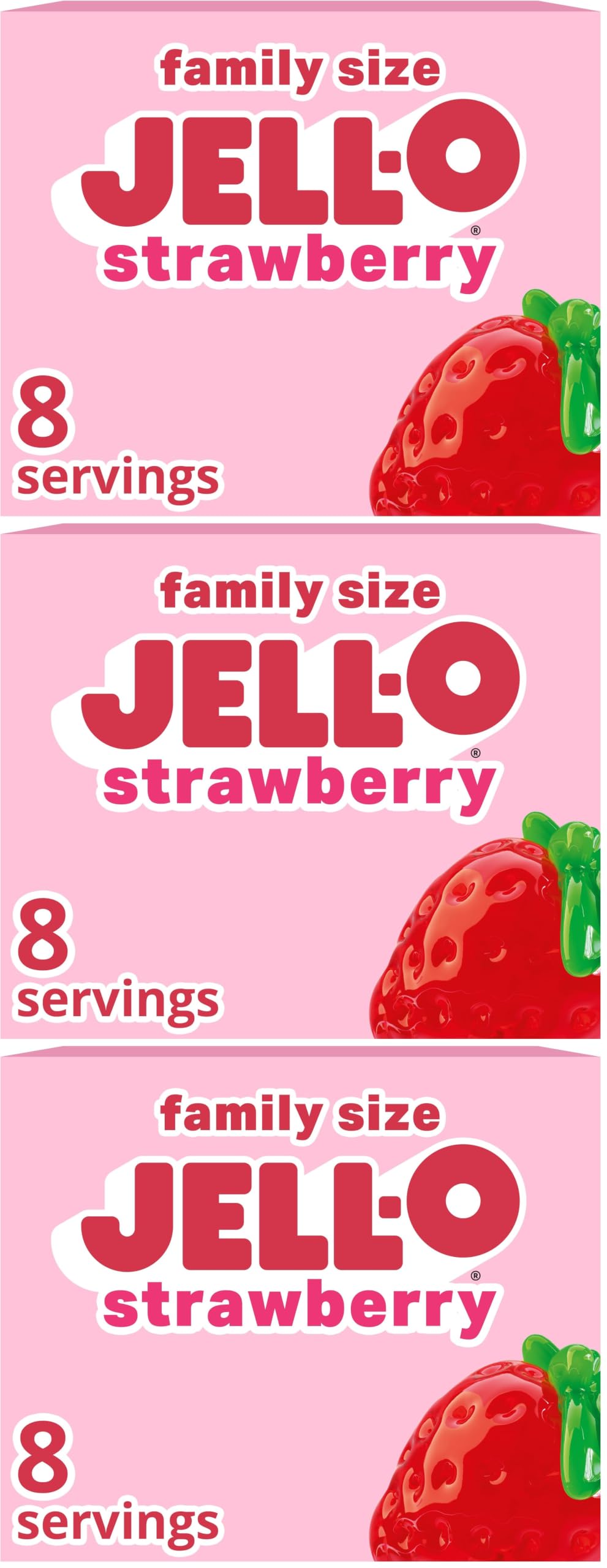 Jell-O Strawberry / 6 Ounce (Pack of 3) / 1 Gelatin