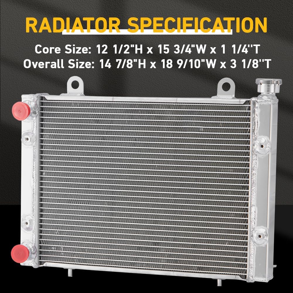 Radiator For 2010 2012 2013 Polaris Ranger 400 500 800 900, All Aluminum Radiator, OE1240528