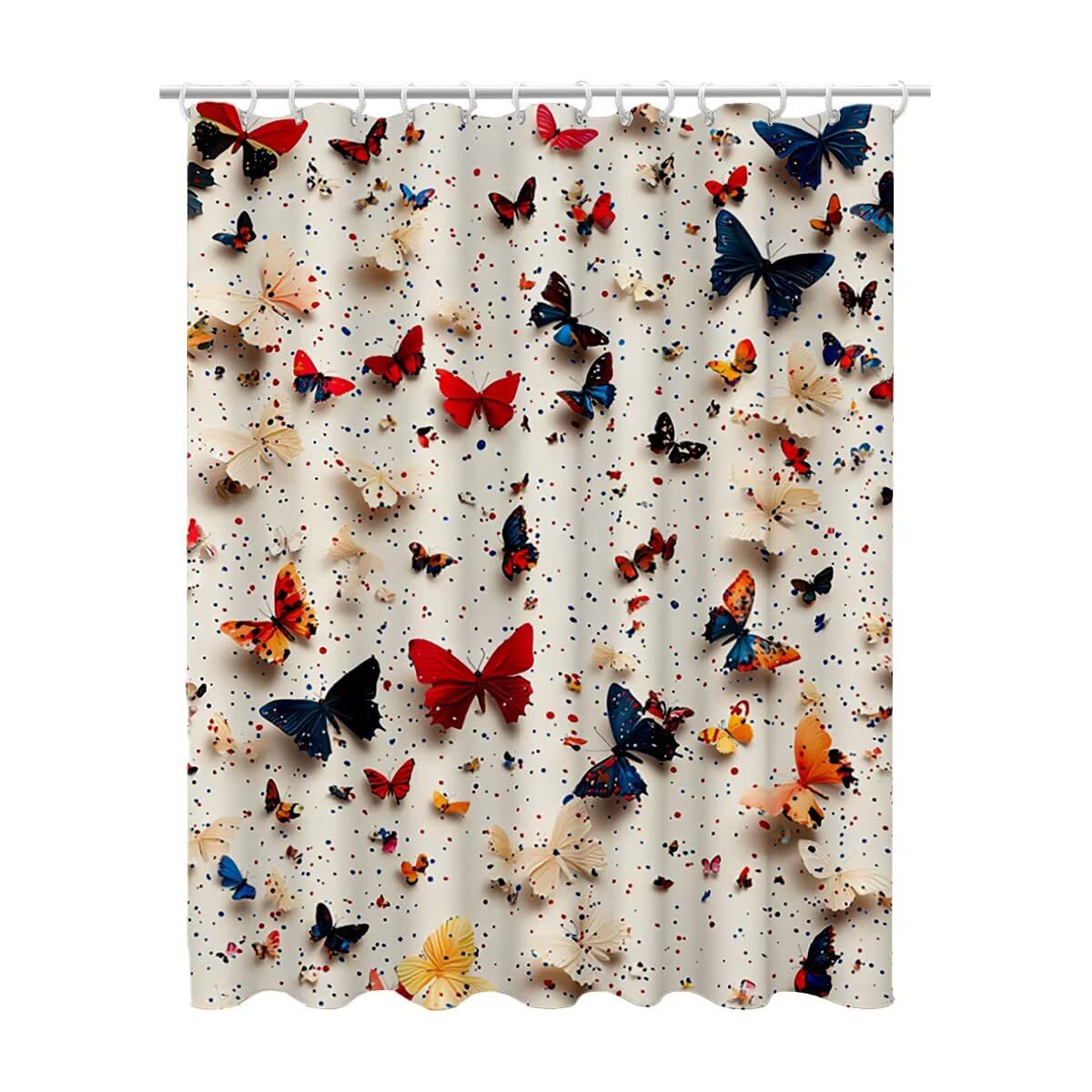 Rideau de douche 180x200 imperméable en tissu polyester avec ourlet lesté