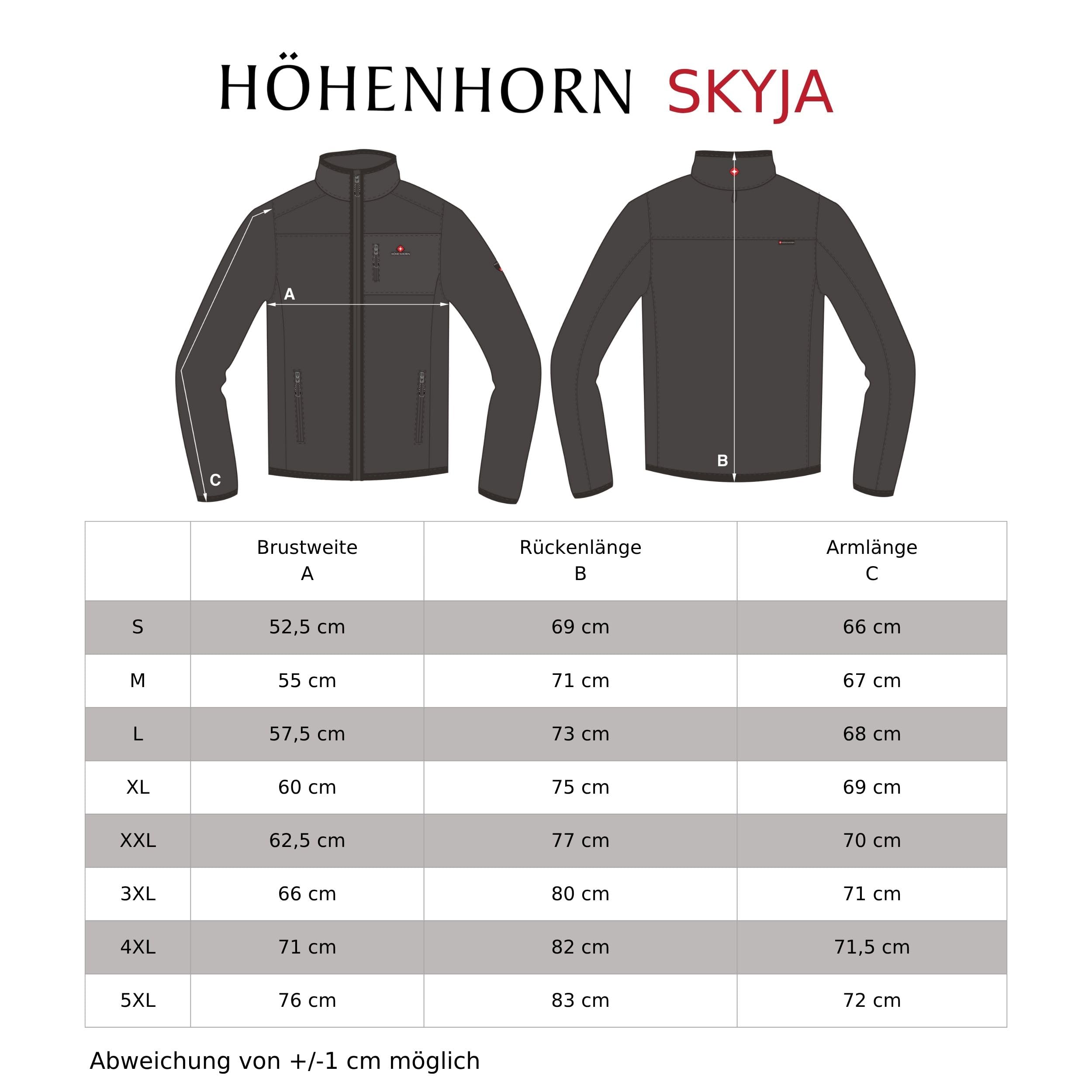 Höhenhorn Skyja - Sudadera polar de microfibra para invierno y otoño con media cremallera para hombre