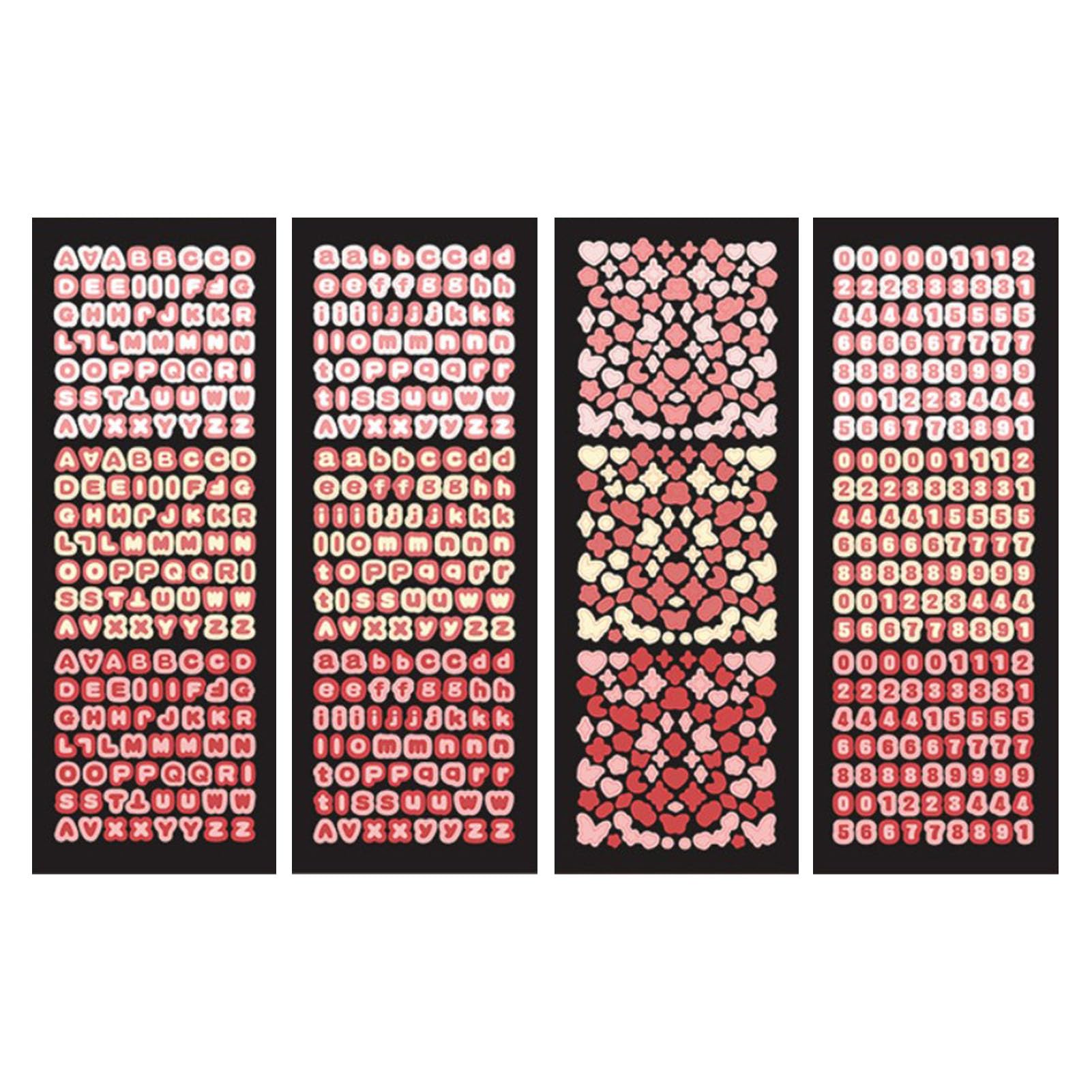 Xolsurg Kpop Photocard Sticker Cute Exquisite Adhesive Card Making Decorations 4 Sheets Journaling