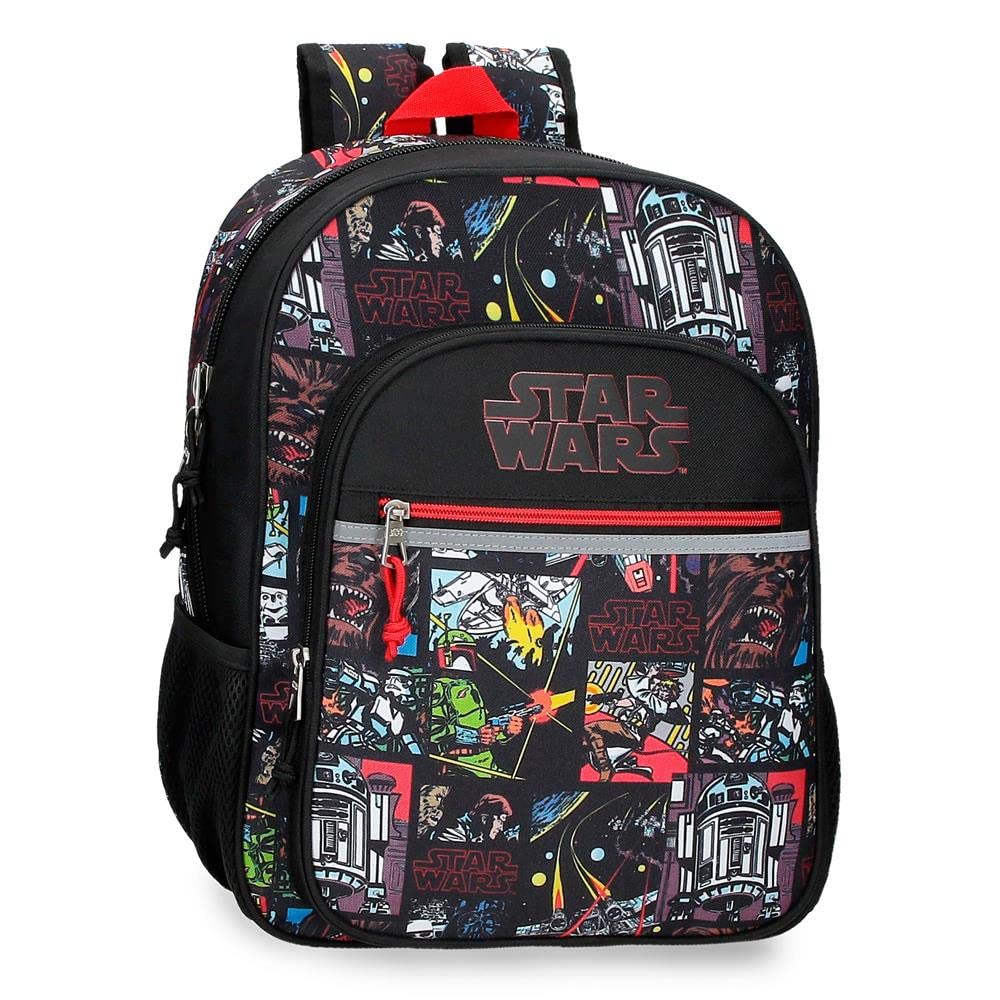 Star Wars Star Wars Galactic Team Mochila Escolar Adaptable a Carro Negro 30x38x12 cms Poliéster 13,68L