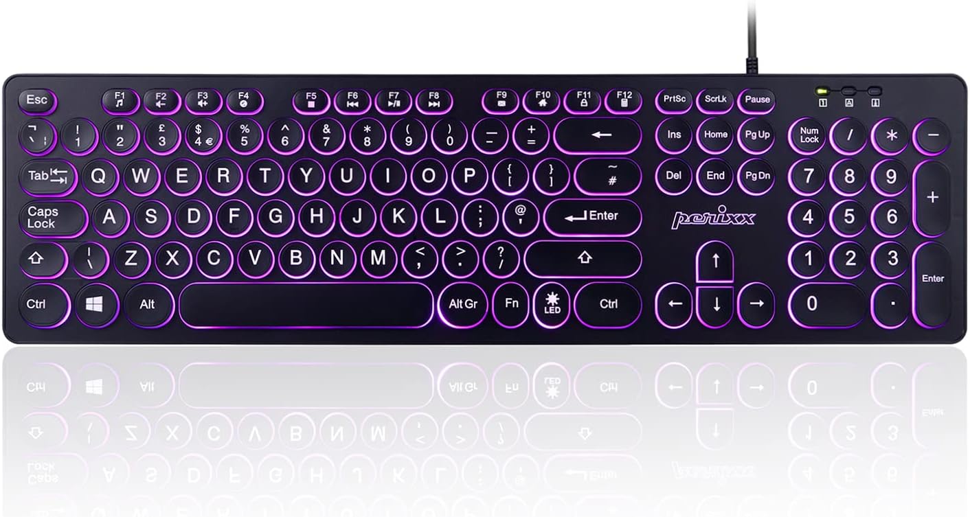 Perixx Periboard 117 Toetsenbord met grote letters (3 x groter dan