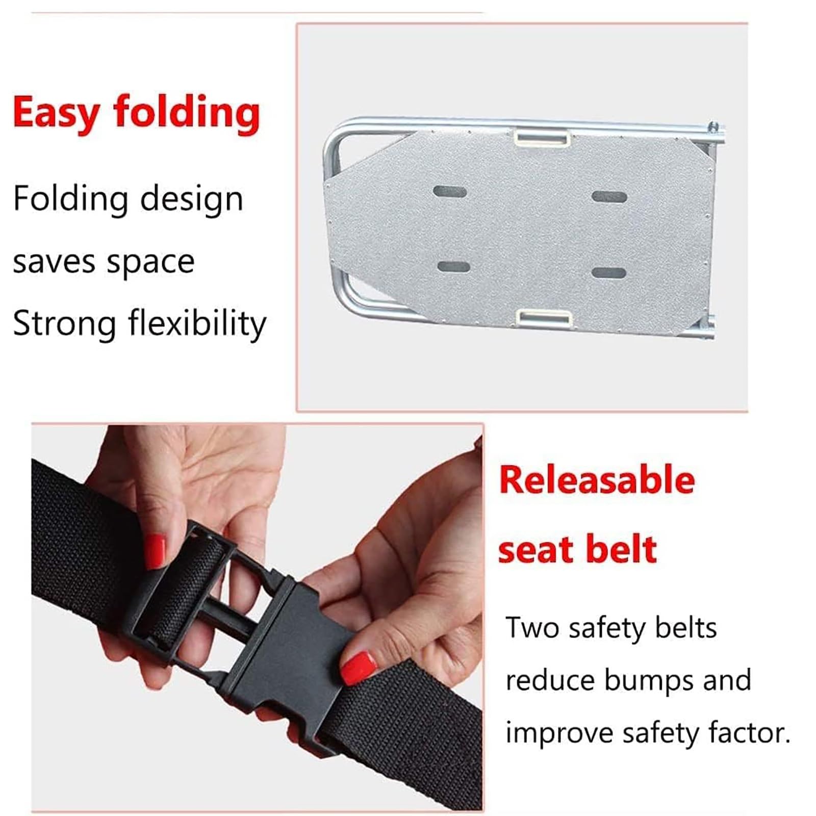 Divière Pliante, Brancard médical pliant portable Brancard de sauvetage d'urgence Brancard en aluminium réglable Capacité de charge de 350LB