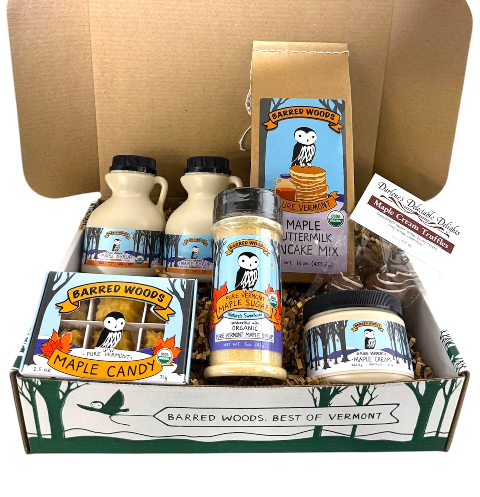 Deluxe Vermont Maple Syrup Gift Box - From Barred Woods Maple Products