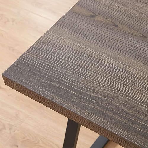 Miniatura 81 de HSH Escritorio gris para computadora, escritorio industrial de madera y metal para oficina en casa, escritorio rústico para computadora portátil