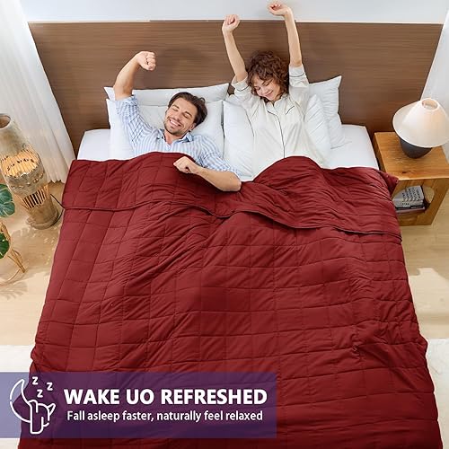 Vista 125 de yescool - Manta con peso, 10 libras, fresca, transpirable, con cuentas de cristal prémium, lavable a máquina, para dormir, 90-110 libras, 41 x 60