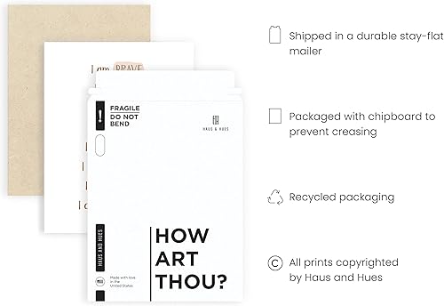 Miniatura 3 de HAUS AND HUES Arte de pared con citas inspiradoras, carteles motivacionales para aula, regalos de atención plena, afirmaciones de amor propio, Soy