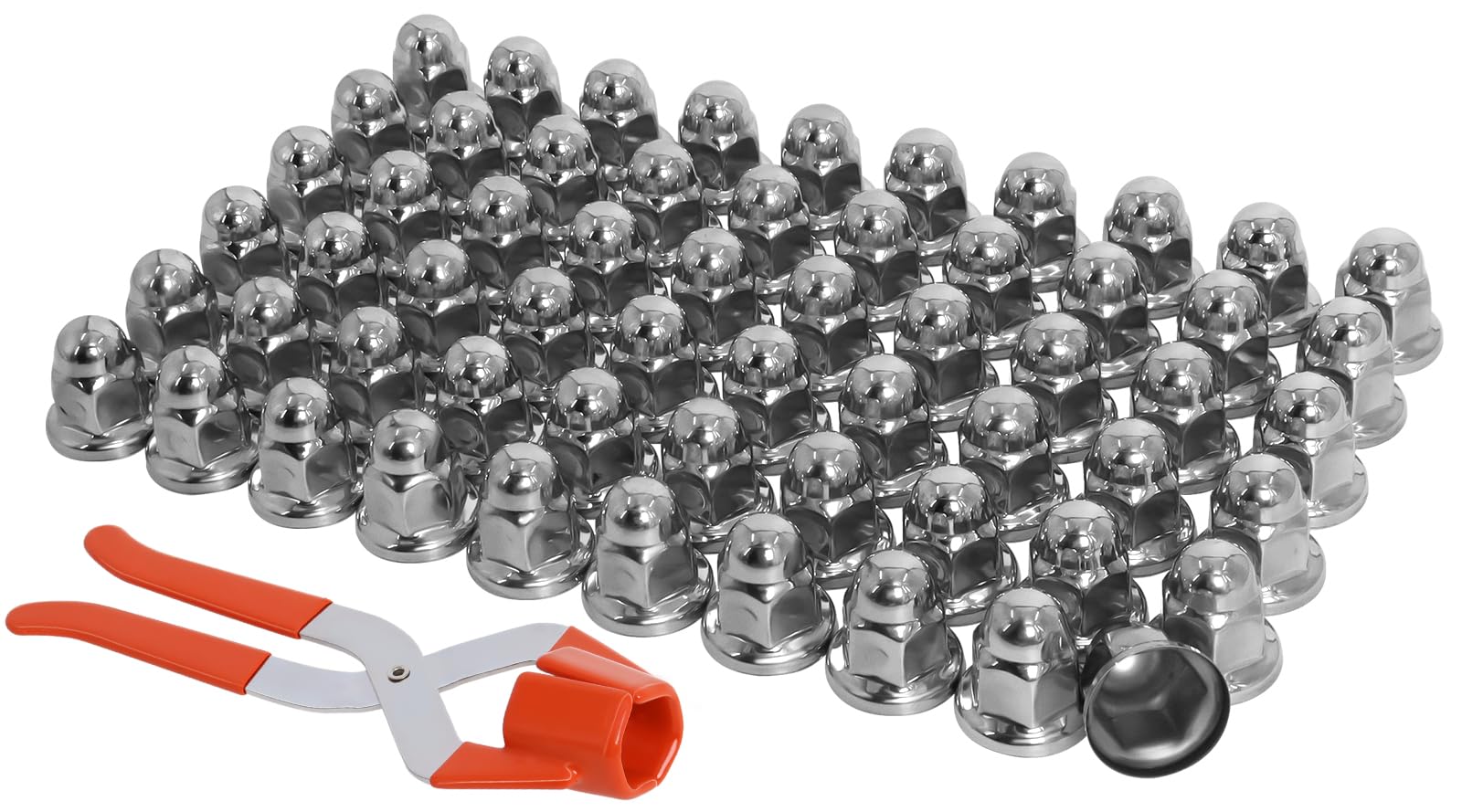 Buy Podoy 𝙉𝙤 𝙍𝙪𝙨𝙩 Stainless Steel 33mm Lug Nut Covers Pushon for Semi