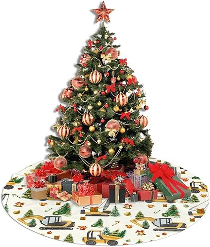 Vista 6 de Cute Gingerbread Candy Christmas Tree Skirt 30 Inches Pink Santa Tree Skirts Farmhouse Xmas Tree Mat Ornaments Decorations