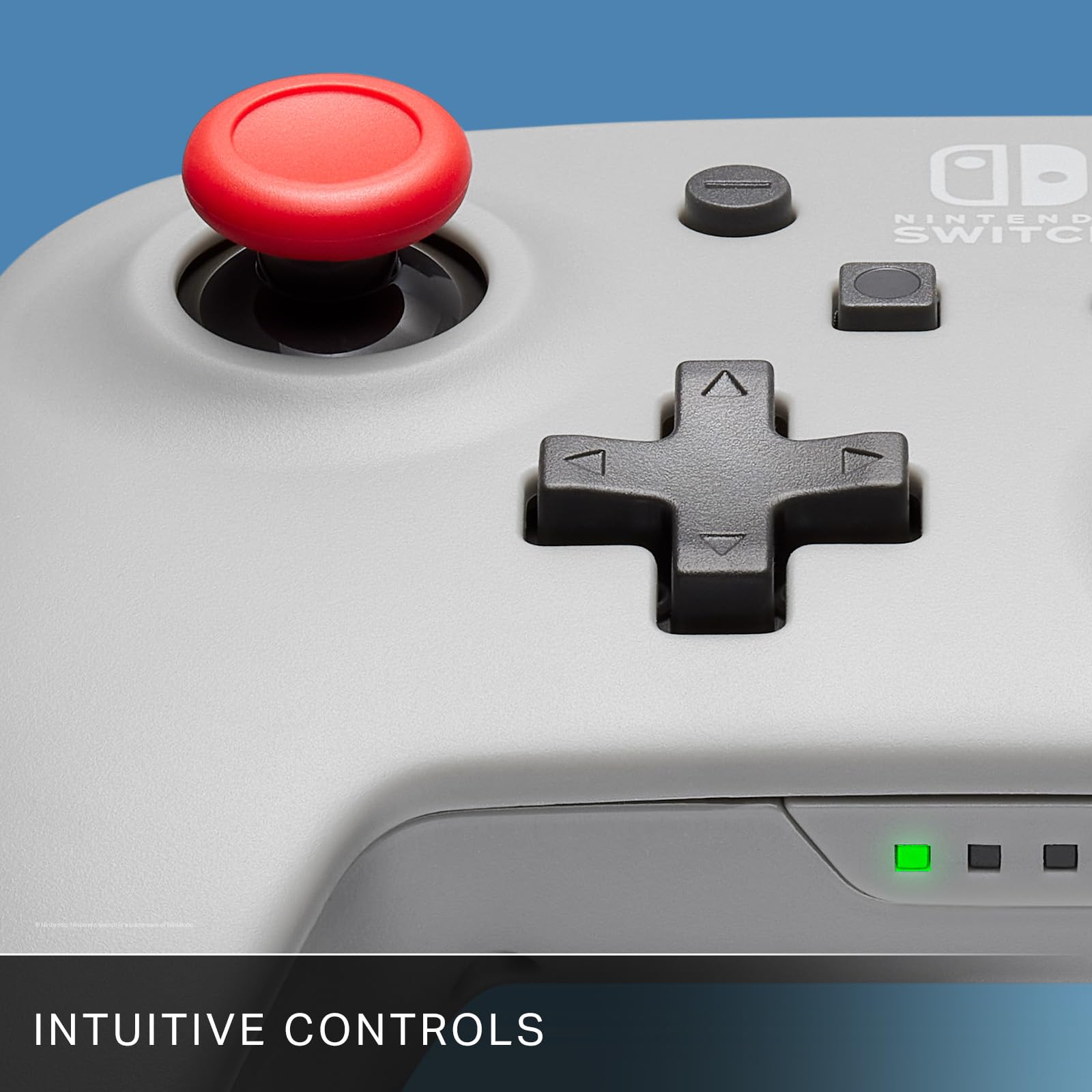 Mando Inalámbrico PowerA para Nintendo Switch - Gris retro, Nintendo Switch - Modelo OLED, Nintendo Switch Lite, mando, mando de juego, mando Bluetooth, controles de movimiento, con licencia oficial