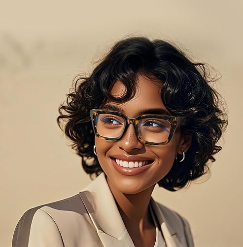 Miniatura 10 de VISOONE Bisagra de resorte con bloqueo de luz azul cuadrado con antirreflejos de computadora para juegos y mujeres MONTANA