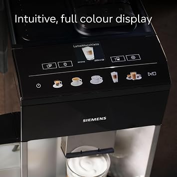 SIEMENS EQ500 Bean to Cup Coffee Machine, TP515GB1, Silver/Piano Black