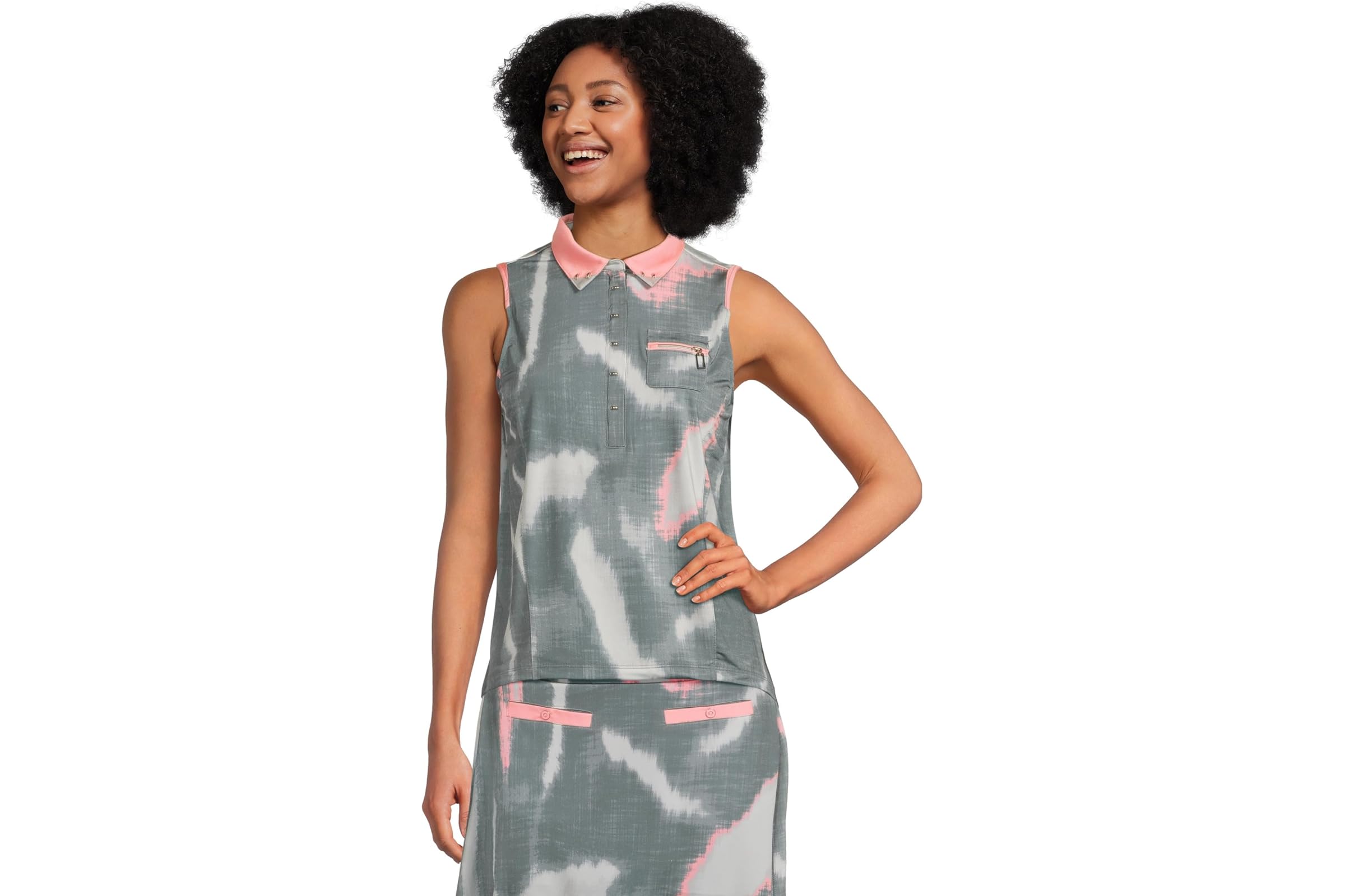 Jamie Sadock Batik Print Sleeveless Top