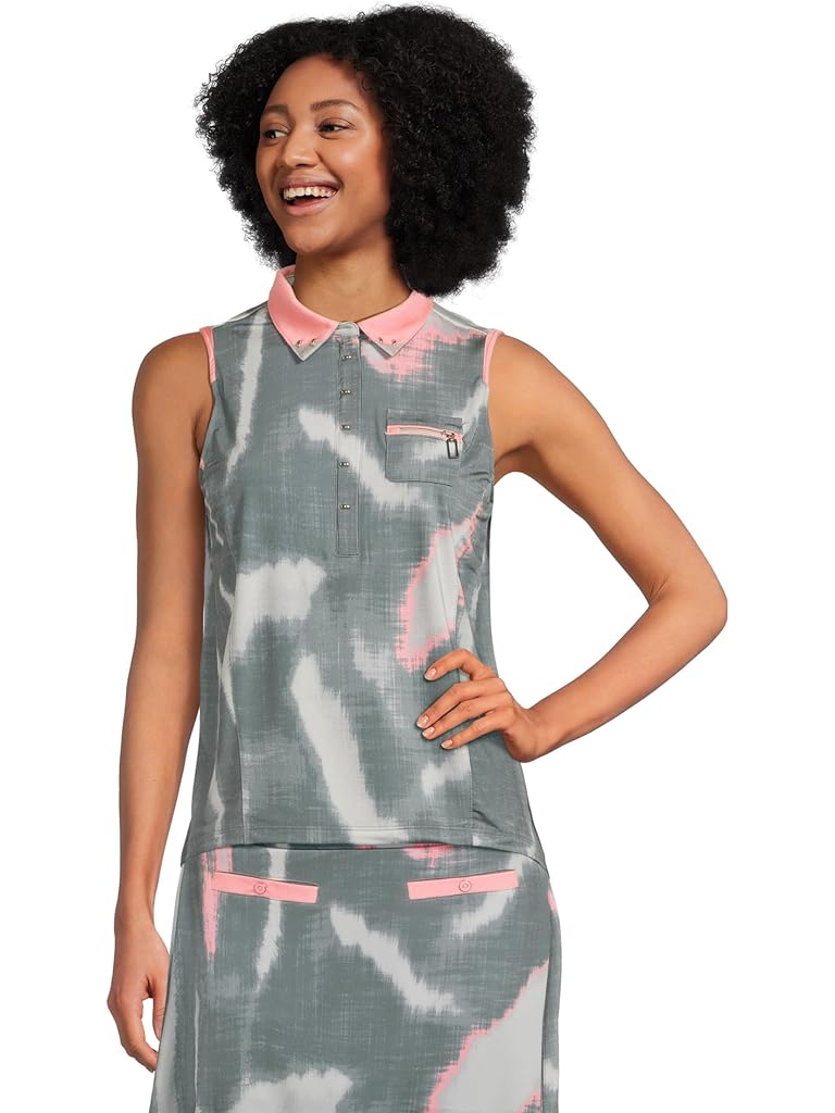 Gray Jamie Sadock Batik Print Sleeveless Top
