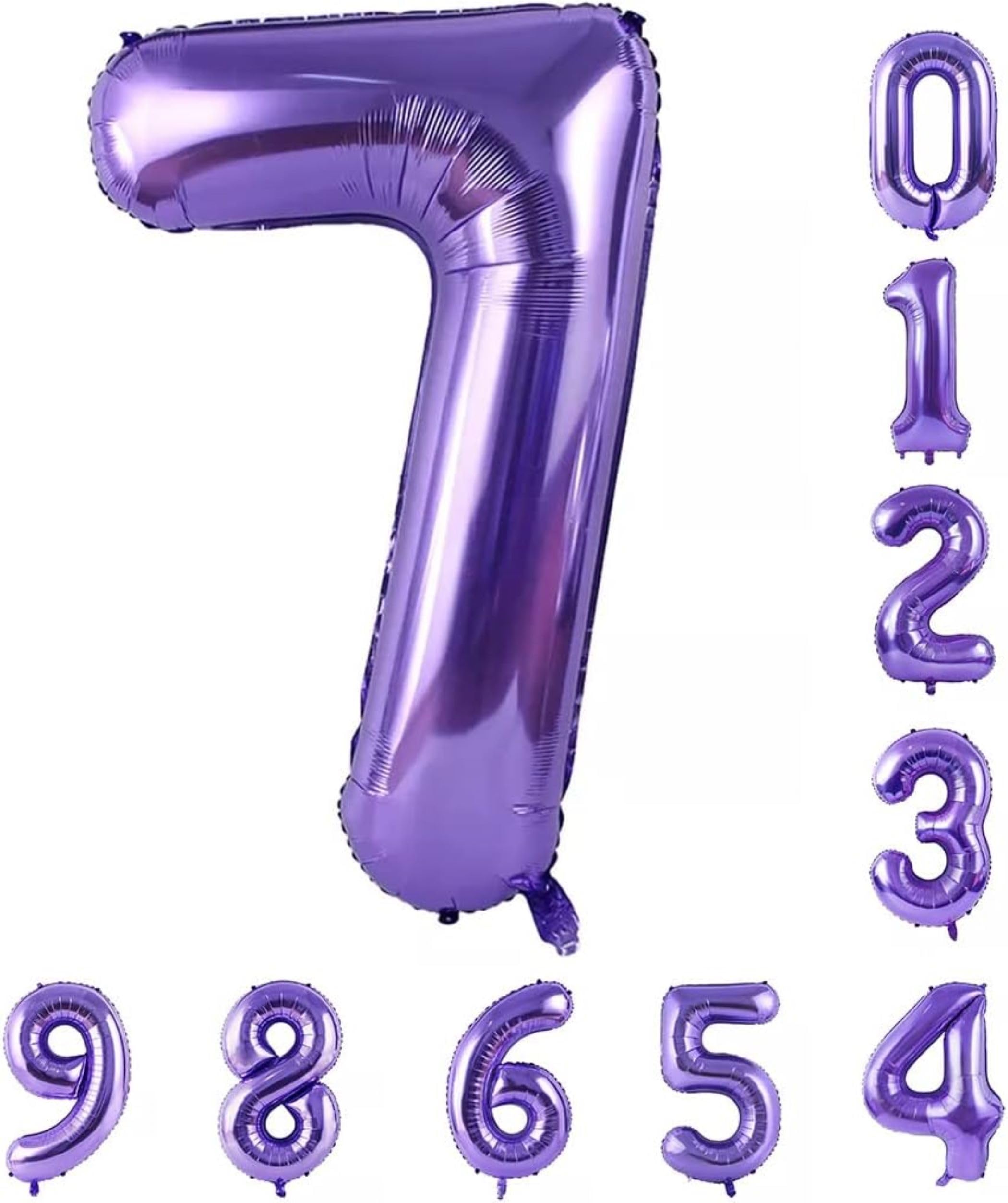 Amazon | 風船 バルーン 数字【7】誕生日 飾り付け 大きい パープル 