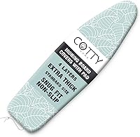 Vista 1 de Fundas extra gruesas para tabla de planchar con almohadilla de tamaño estándar 15x54, ajuste ceñido con cordón ajustable y tope, revestimiento