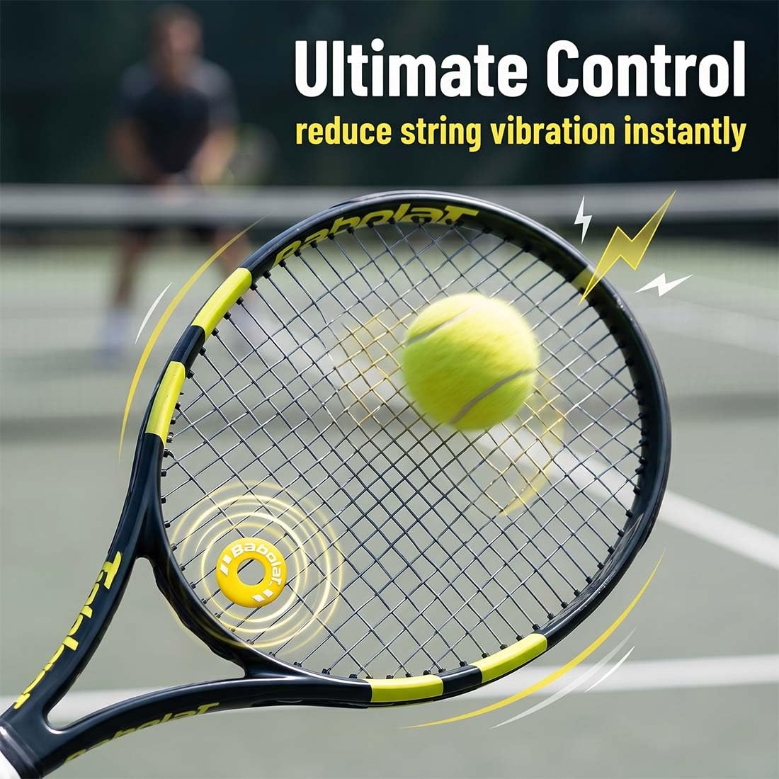 Amortiguador Raqueta Tenis Silicona Antivibrador 8 Piezas Accesorios Tenis Bádminton Squash