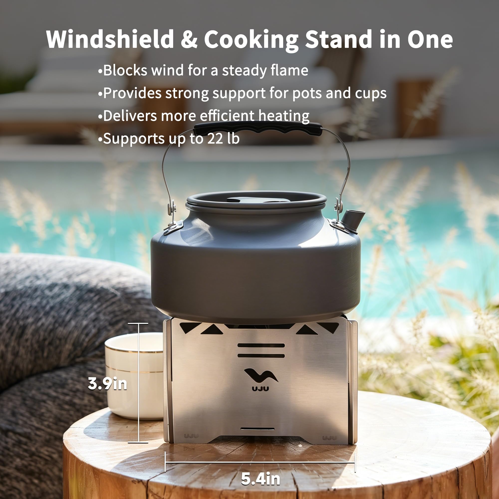 Gr～stoveと3W Windscreen Lowのセット Amazon.com: UJU Alcohol Stove Set, Portable Alcohol Burner with