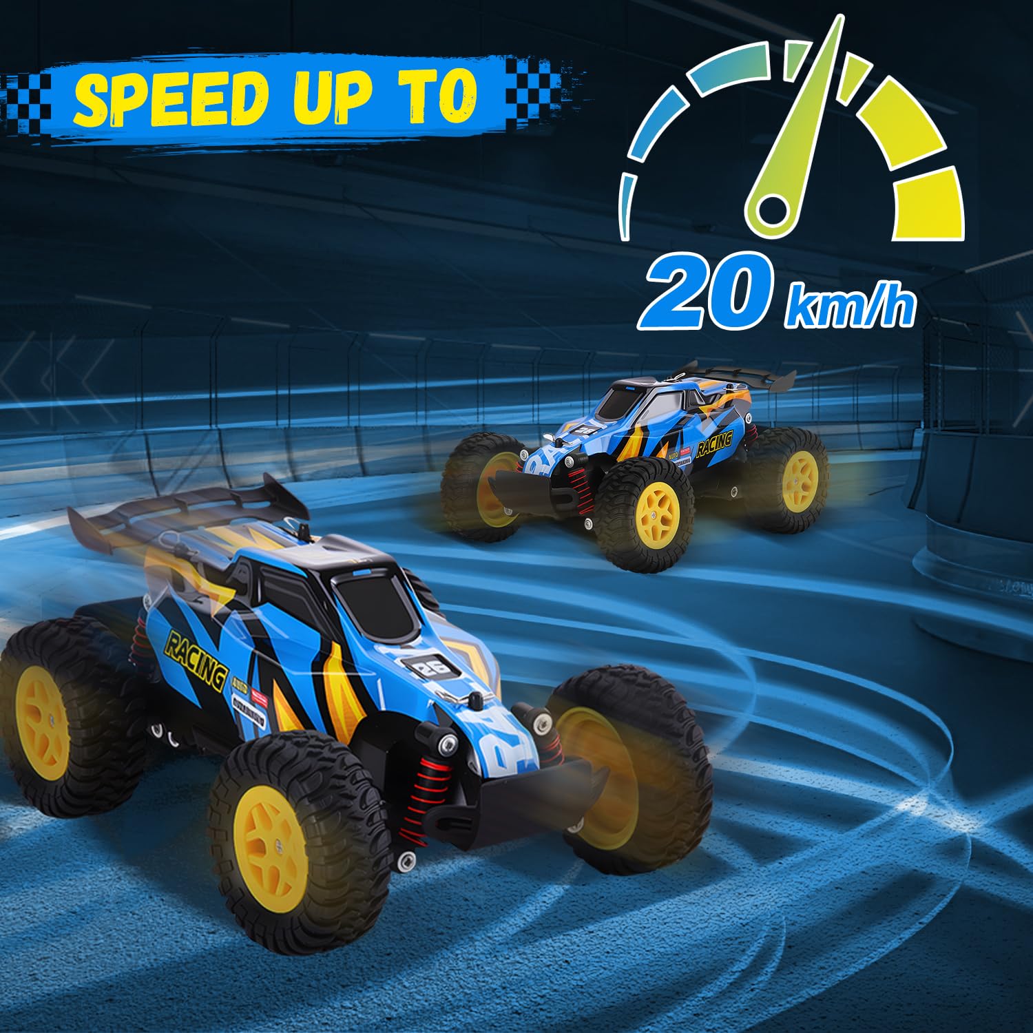 Macchina Telecomandata Giocattoli Auto RC - 1:20 Auto da corsa RC Auto telecomandata fuoristrada per tutti i terreni Camion auto RC per bambini dai 4 ai 12 anni compleanni Natale