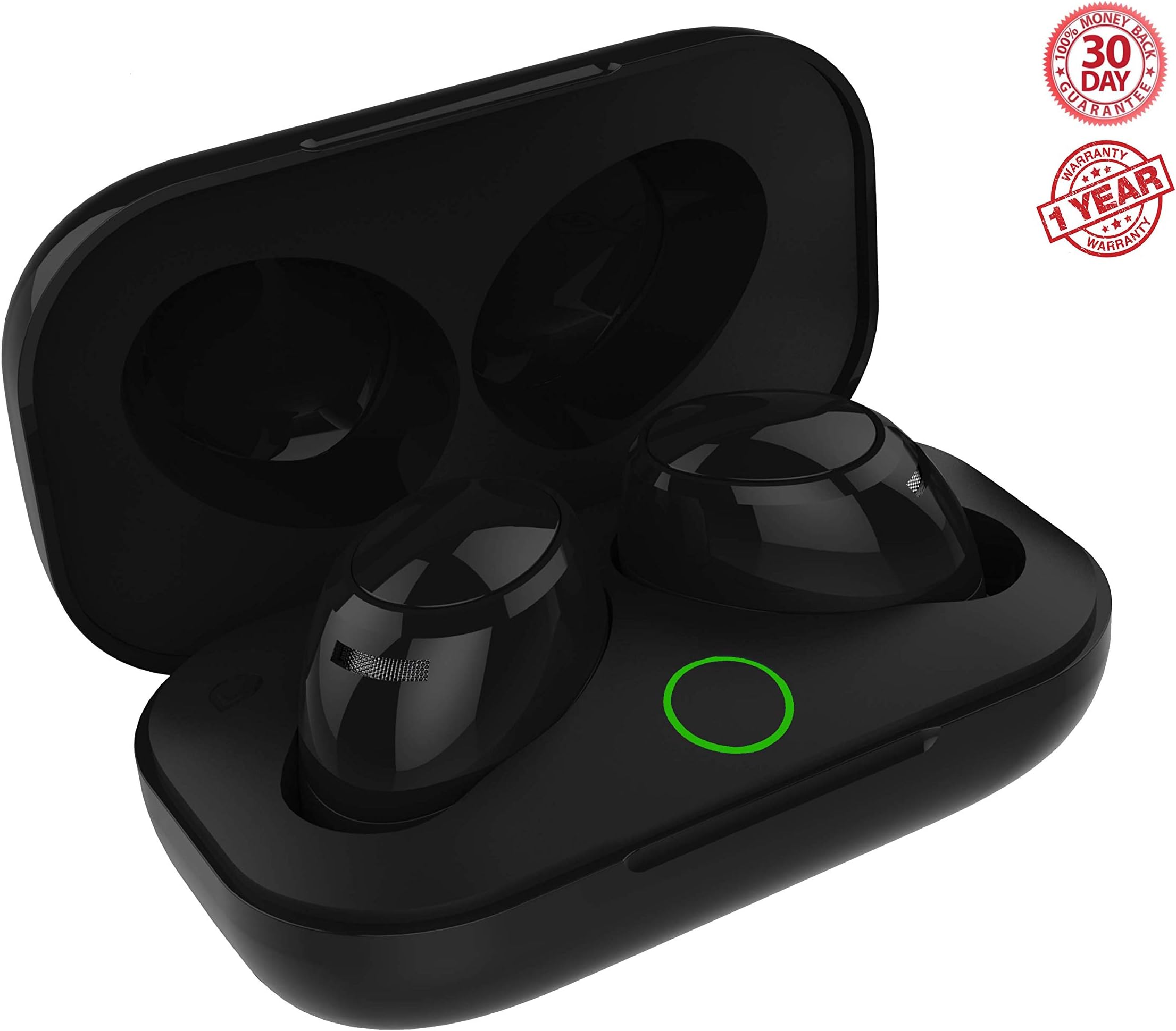 MEES T1 True Wireless Stereo Bluetooth in Ear Headphones with Microphone, for Running Gym, Black